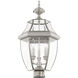 Monterey 3 Light 23.5 inch Brushed Nickel Outdoor Post Top Lantern