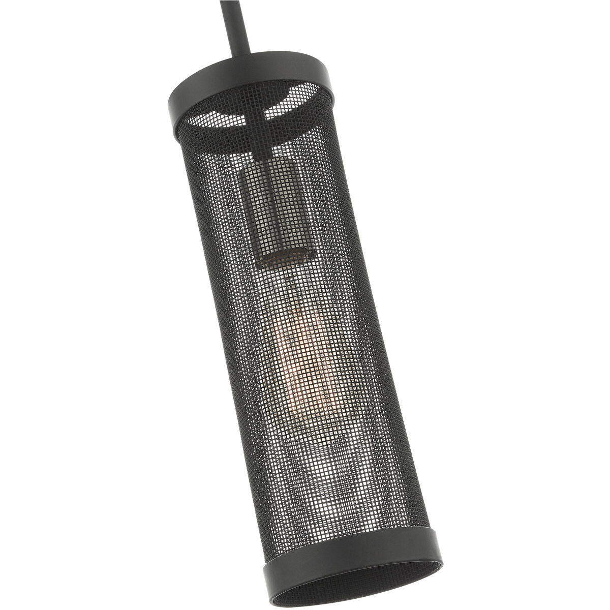 Industro 1 Light 5 inch Black with Brushed Nickel Accents Pendant Ceiling Light