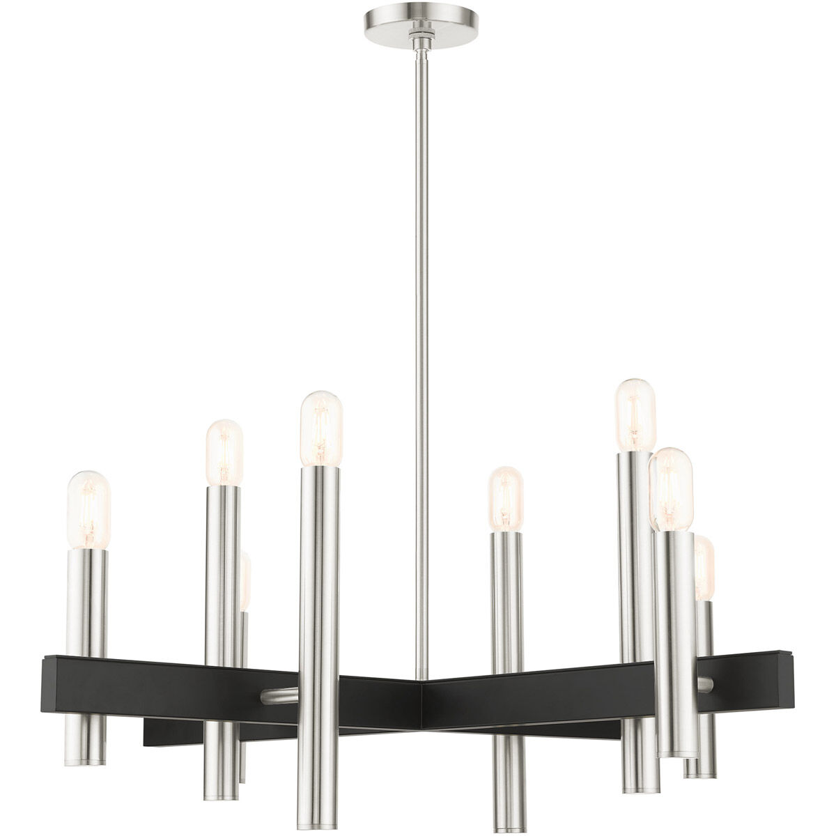 Helsinki 8 Light 38 inch Brushed Nickel Chandelier Ceiling Light