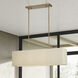 Summit 4 Light 36 inch Antique Gold Leaf Linear Chandelier Ceiling Light, Large