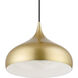 Amador 1 Light 12 inch Soft Gold with Polished Brass Accents Pendant Ceiling Light