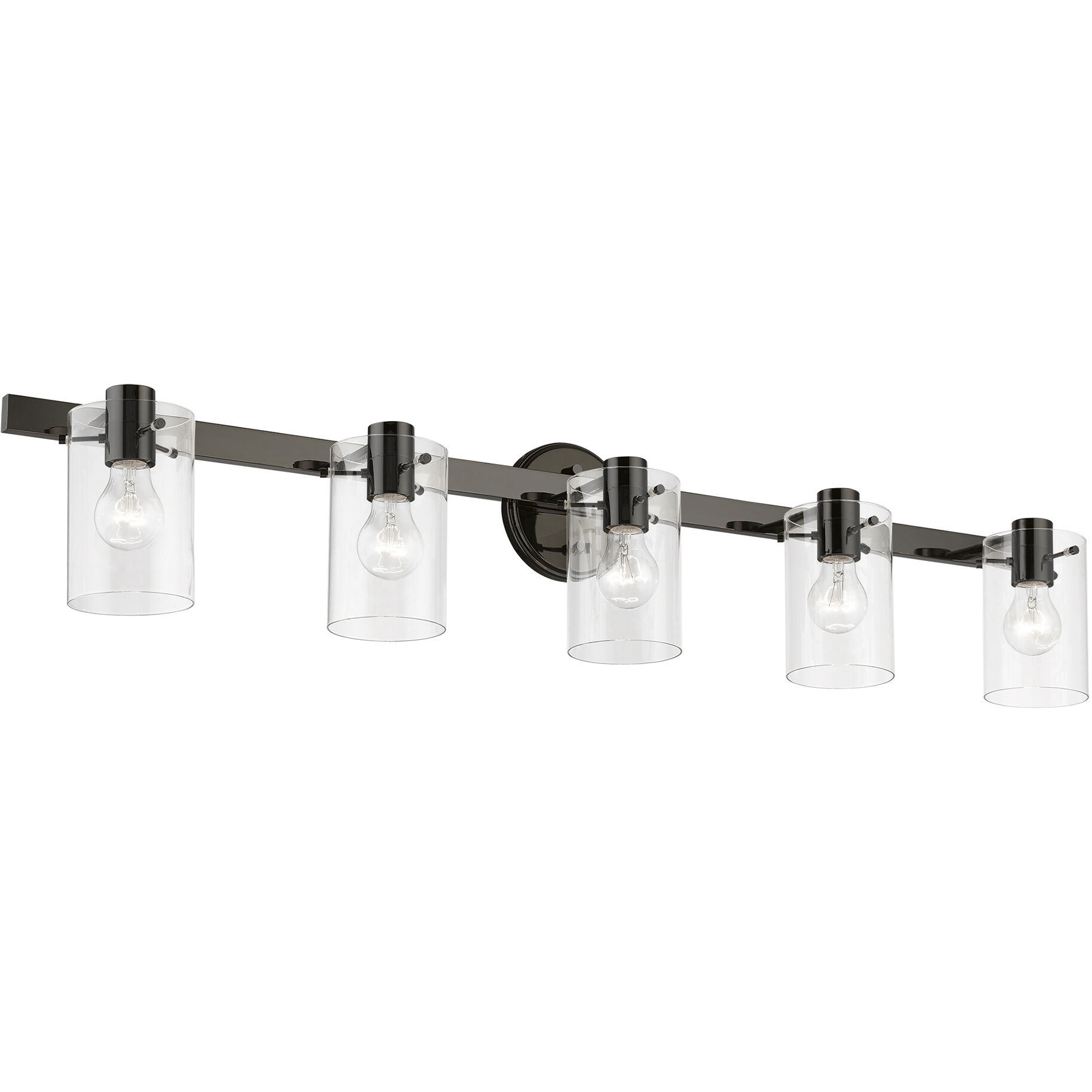 Munich 5 Light 42 inch Black Chrome Vanity Sconce Wall Light