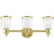 Middlebush 3 Light 23.5 inch Polished Brass Bath Vanity Wall Light