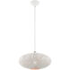 Charlton 1 Light 16 inch White with Brushed Nickel Accents Pendant Ceiling Light