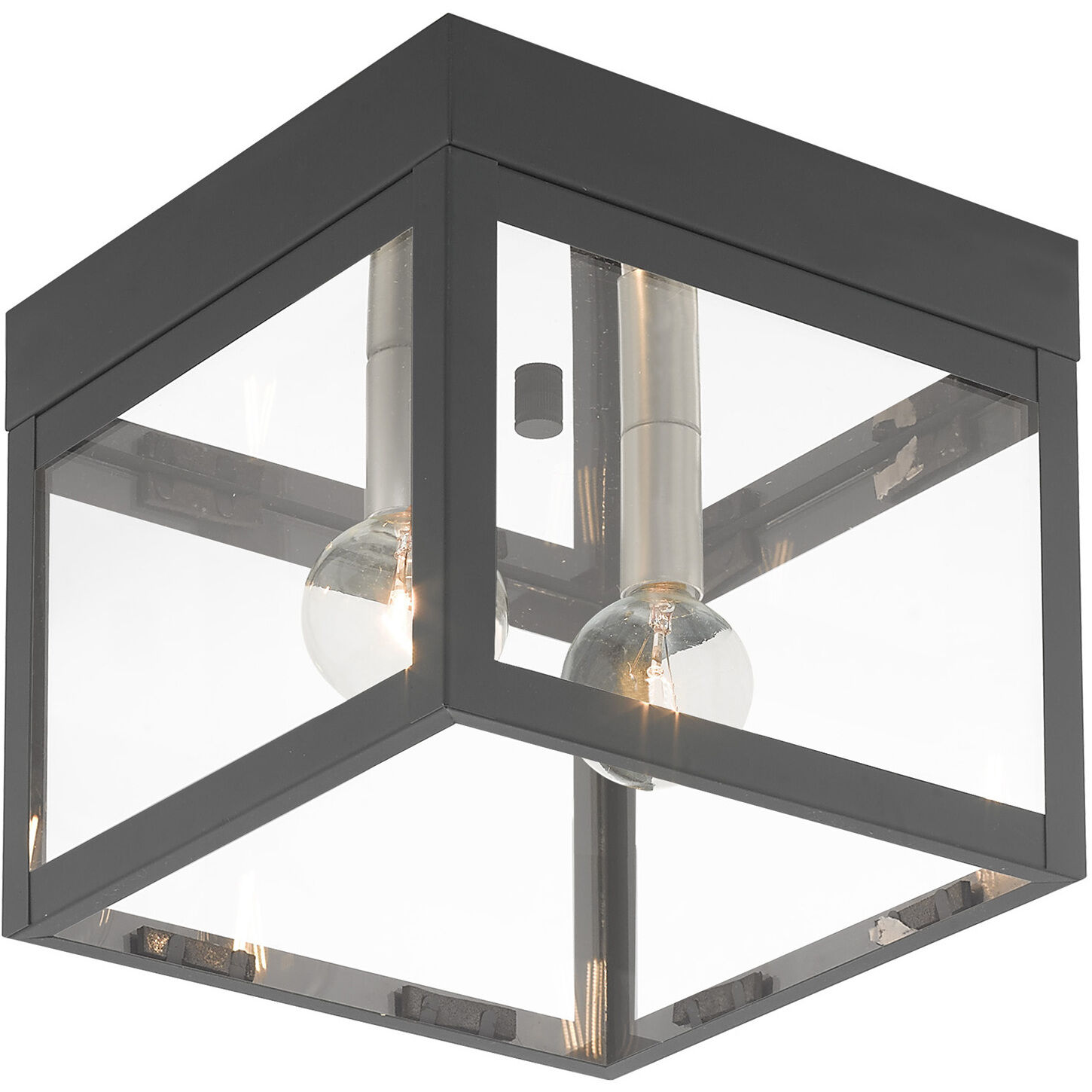 Nyack 2 Light 8 inch Scandinavian Gray Outdoor Ceiling Mount