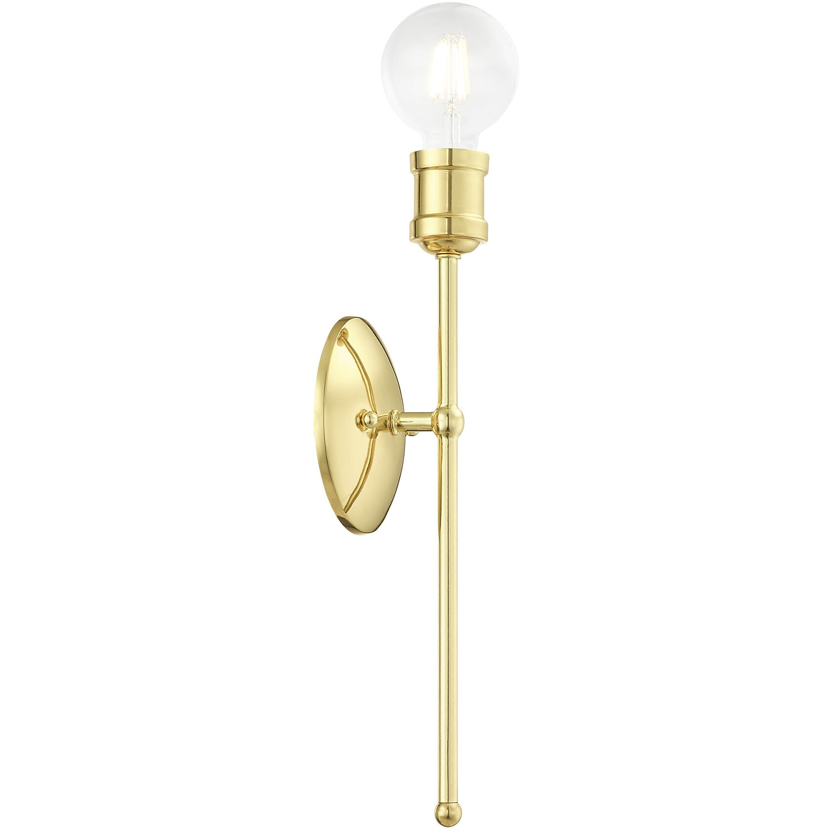 Lansdale 1 Light 5 inch Polished Brass ADA Sconce Wall Light