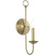 Estate 1 Light 5 inch Antique Brass Sconce Wall Light
