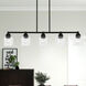 Aragon 5 Light 42 inch Black Linear Chandelier Ceiling Light
