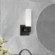 Aero ADA Wall Sconce Wall Light in Black with Brushed Nickel Accent