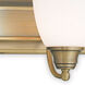 Springfield 3 Light 24 inch Antique Brass Vanity Sconce Wall Light