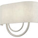 Stratton 2 Light 15 inch Brushed Nickel ADA Wall Sconce Wall Light