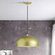 Domma 1 Light 14 inch Soft Gold with Polished Brass Accents Pendant Ceiling Light