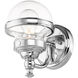 Oldwick 1 Light 6 inch Polished Chrome Vanity Sconce Wall Light