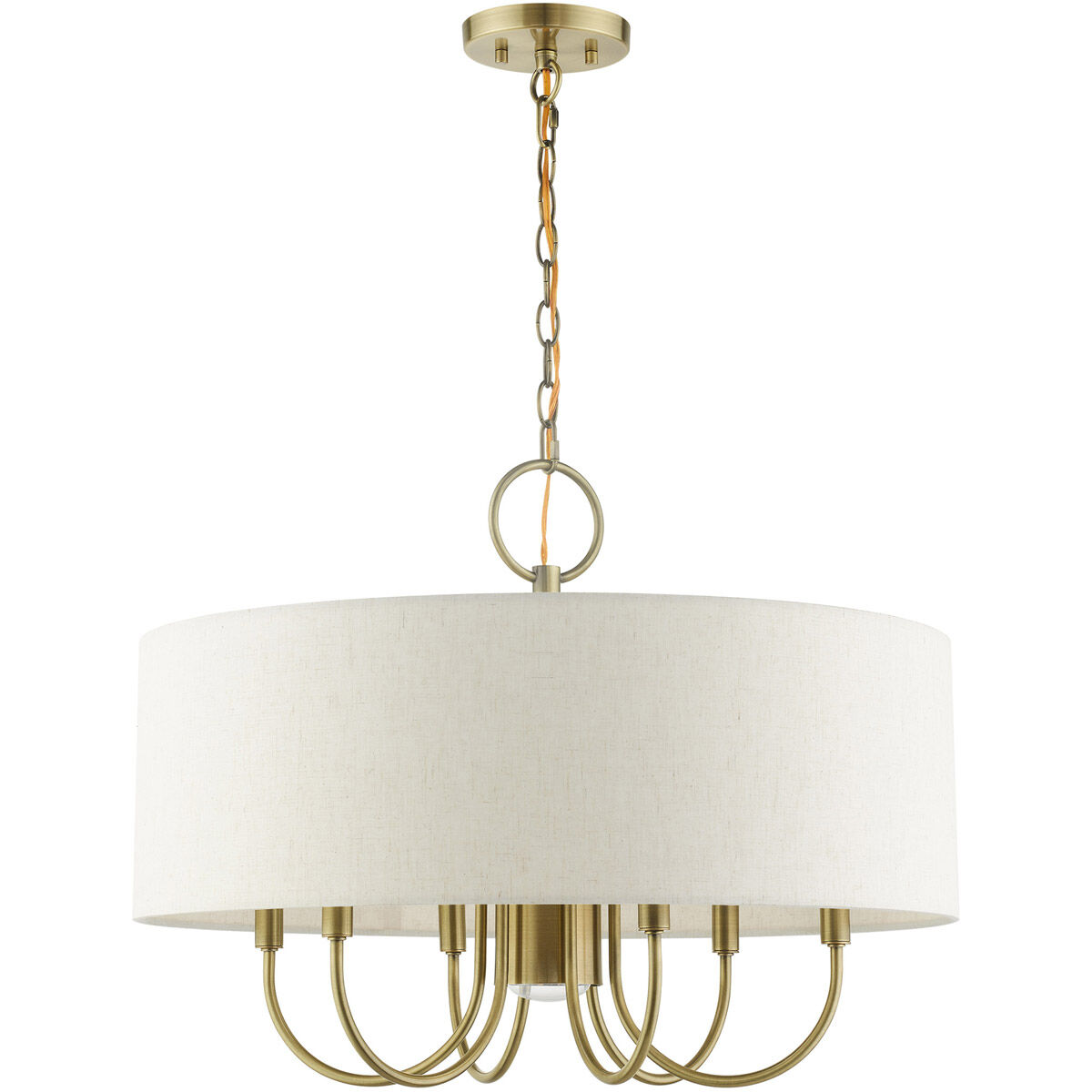 Blossom 7 Light 24 inch Antique Brass Pendant Chandelier Ceiling Light