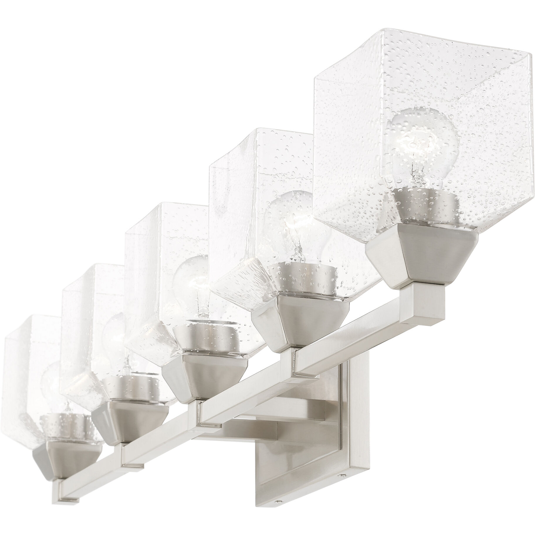 Aragon 5 Light 42 inch Brushed Nickel Vanity Sconce Wall Light