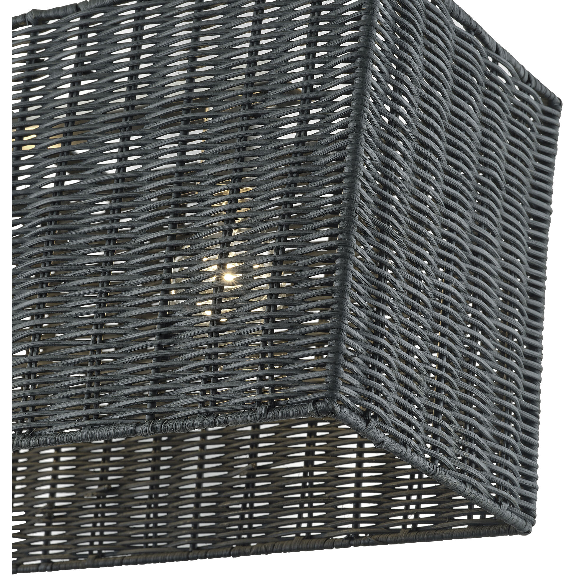 Weavington 4 Light 36 inch Black Linear Chandelier Ceiling Light, Large