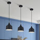 Bolita 8 inch Black with Brushed Nickel Accents Pendant Ceiling Light