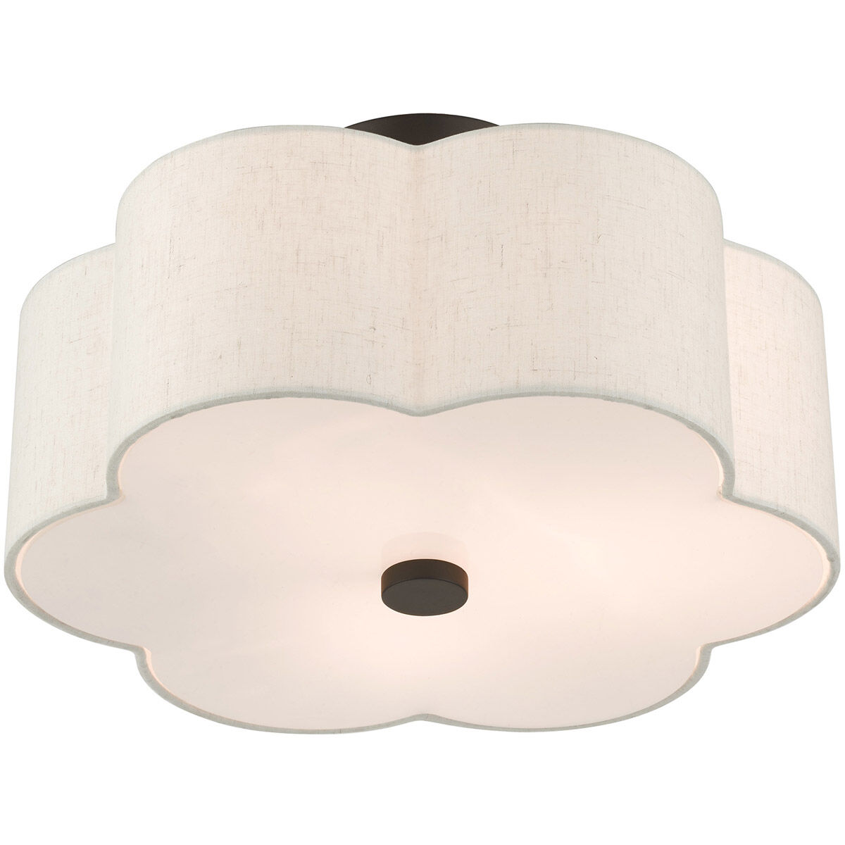 Solstice 3 Light 15 inch English Bronze Semi Flush Ceiling Light
