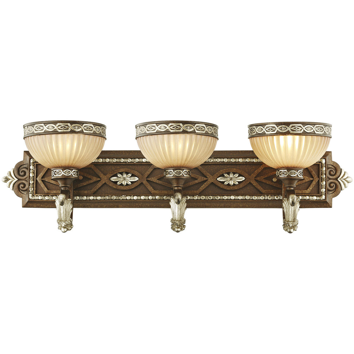 Seville 3 Light 32 inch Palacial Bronze with Gilded Accents Bath Vanity Wall Light