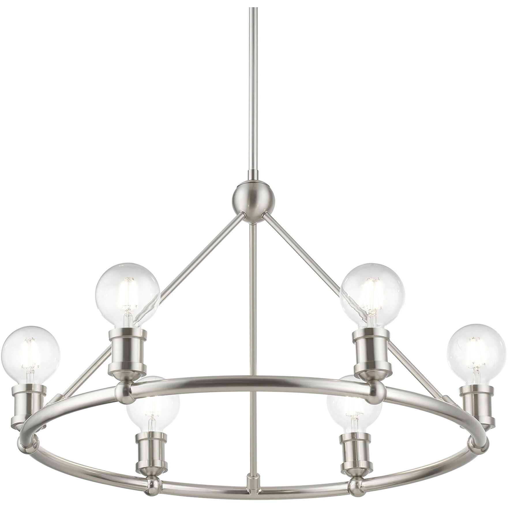 Lansdale 6 Light 25 inch Brushed Nickel Chandelier Ceiling Light