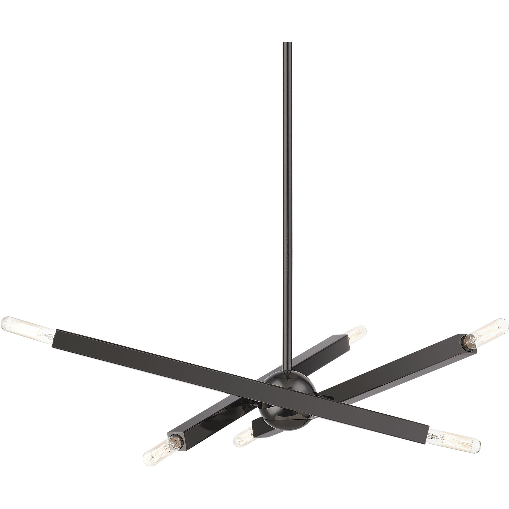 Monaco 6 Light 18 inch Black Chrome Chandelier Ceiling Light