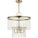 Elizabeth 4 Light 18 inch Antique Brass Pendant Chandelier Ceiling Light