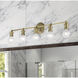Lansdale 5 Light 33.88 inch Antique Brass ADA Large Vanity Sconce Wall Light, Large