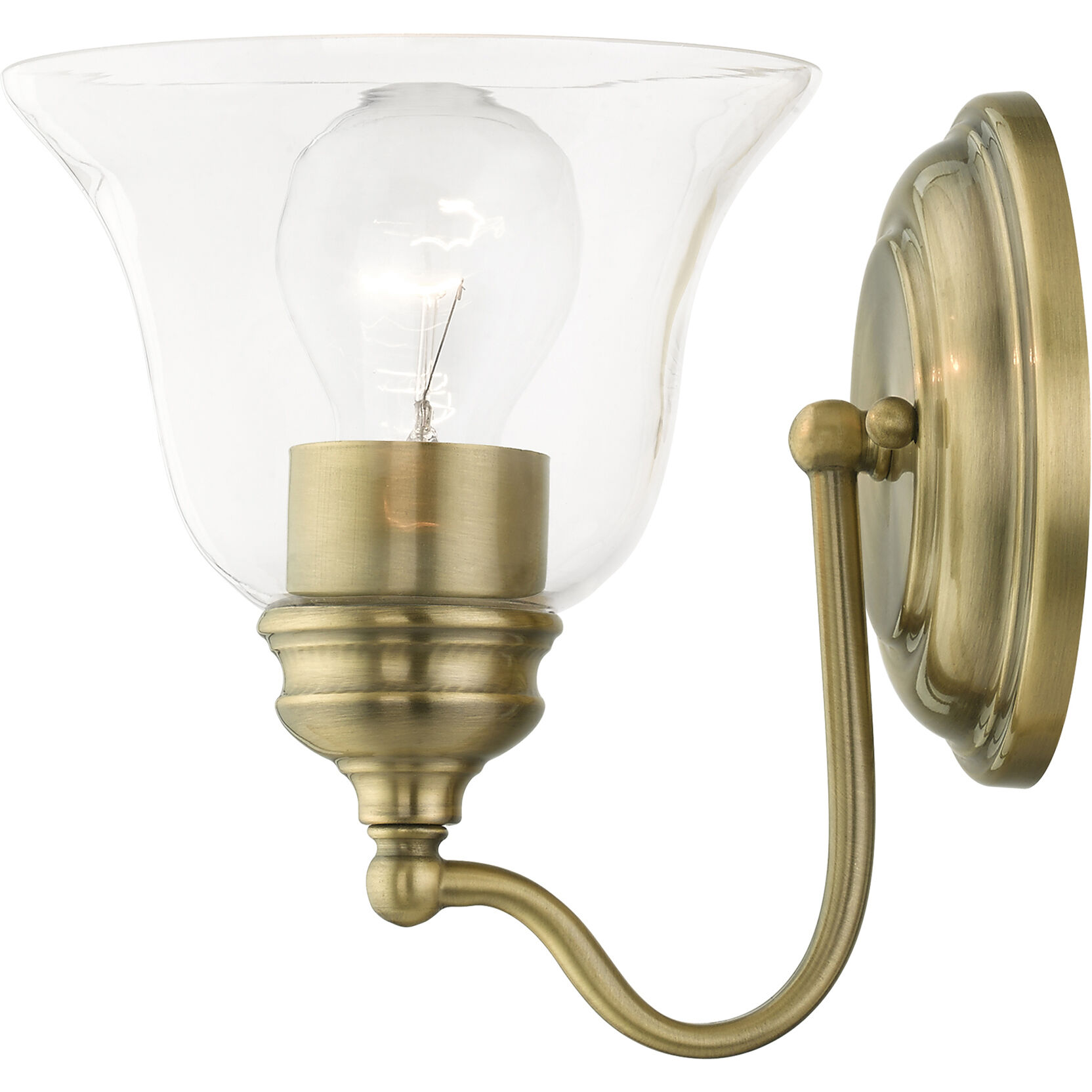 Moreland 1 Light 6 inch Antique Brass Vanity Sconce Wall Light