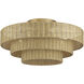 Weavington 5 Light 28 inch Antique Gold Leaf Semi Flush Mount Ceiling Light, Extra Large