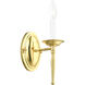 Williamsburgh 1 Light 4 inch Polished Brass Wall Sconce Wall Light