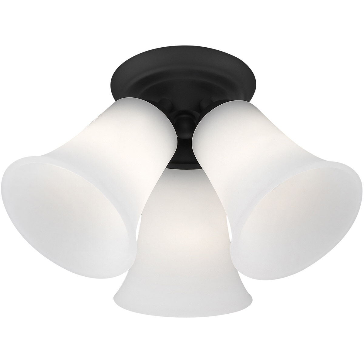 Ridgedale 3 Light 13 inch Black Semi-Flush Mount Ceiling Light
