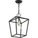 Devone 1 Light 10 inch Black Convertible Semi Flush/Lantern Ceiling Light