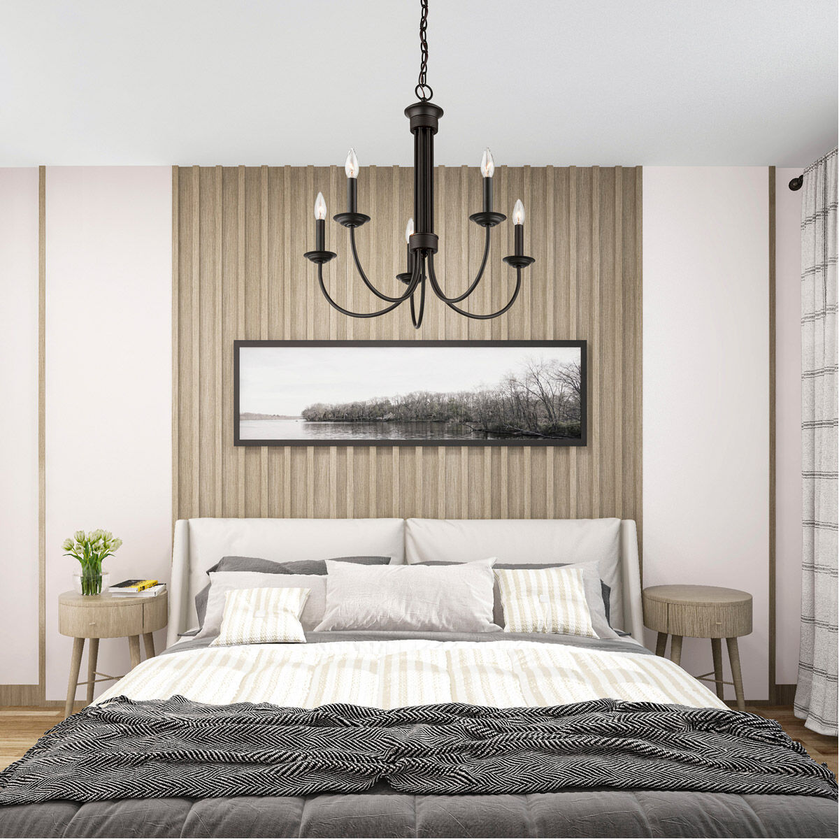 Estate 5 Light 25 inch Bronze Chandelier Ceiling Light