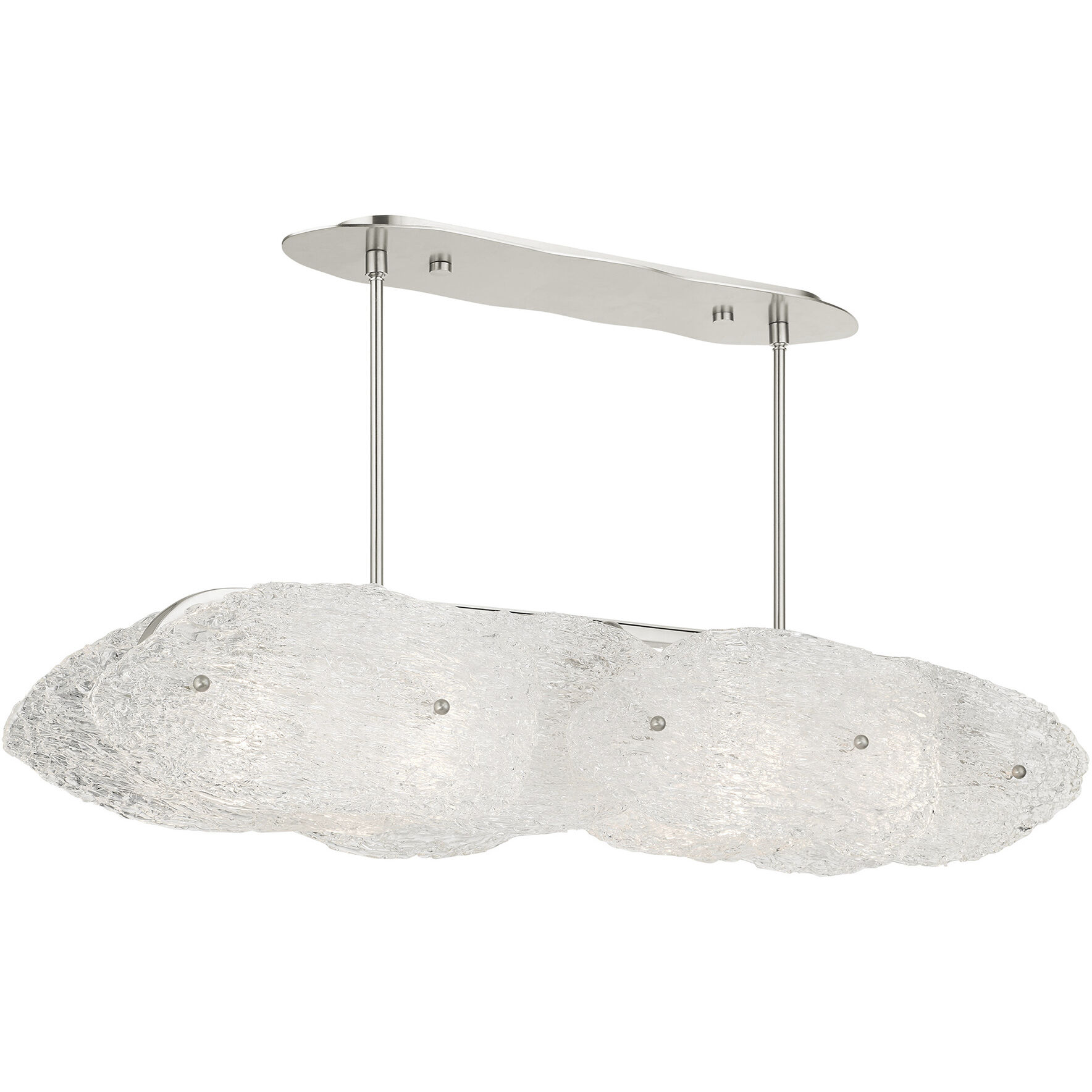 Belvidere 5 Light 46 inch Brushed Nickel Linear Chandelier Ceiling Light