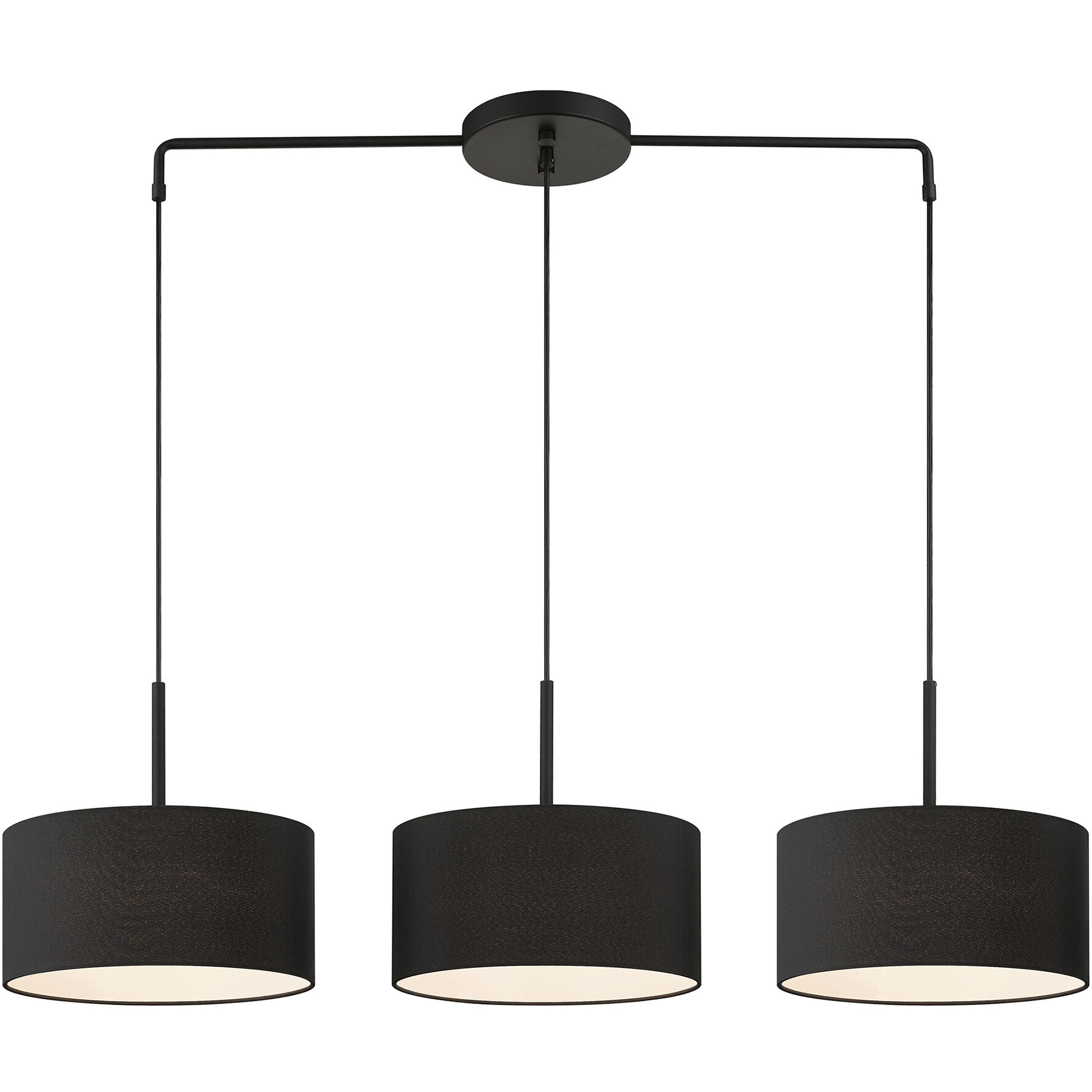 Bainbridge 3 Light 13 inch Black Chandelier Ceiling Light, Large