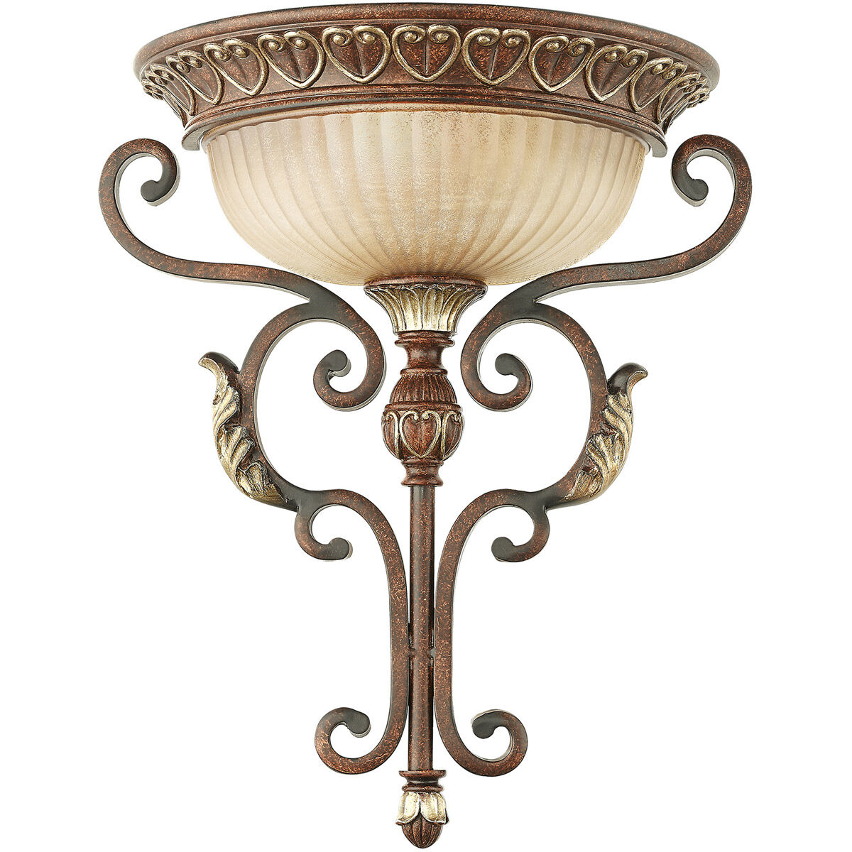 Villa Verona 1 Light 14 inch Verona Bronze with Aged Gold Leaf Accents Wall Sconce Wall Light