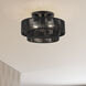 Acordia 3 Light 15 inch Black Semi Flush Mount Ceiling Light, Large