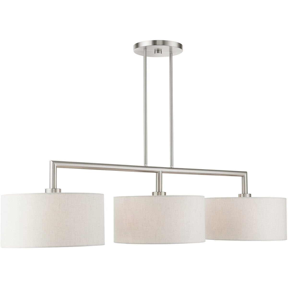 Meridian Linear Chandelier Ceiling Light in Brushed Nickel