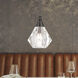 Brussels 1 Light 7 inch Black Chrome Pendant Ceiling Light, Crystal, Single