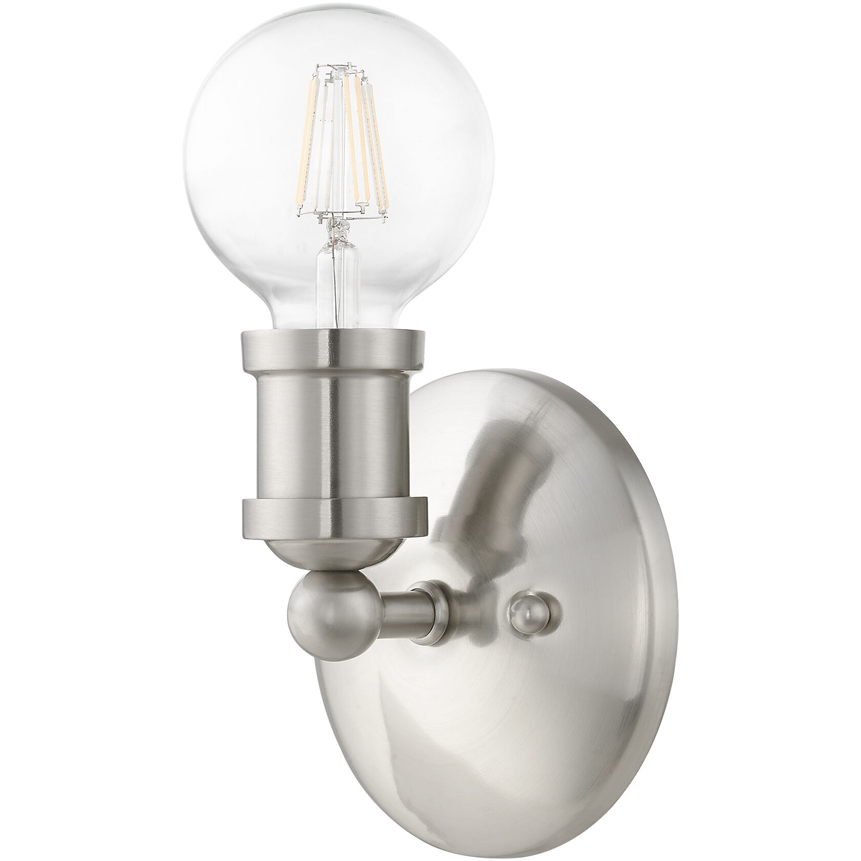 Lansdale 1 Light 5 inch Brushed Nickel Single Vanity Sconce Wall Light, Single