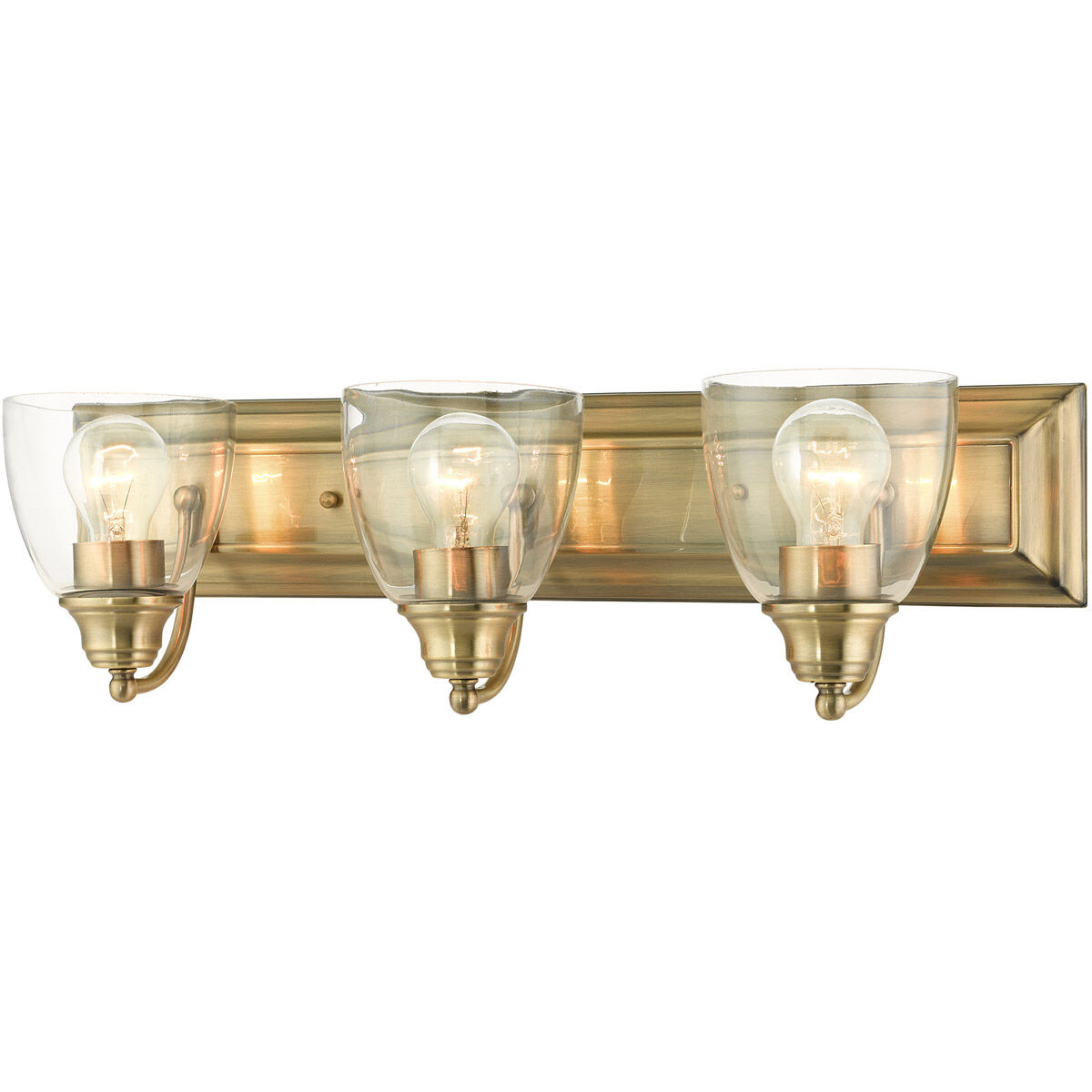 Birmingham 3 Light 24 inch Antique Brass Vanity Sconce Wall Light