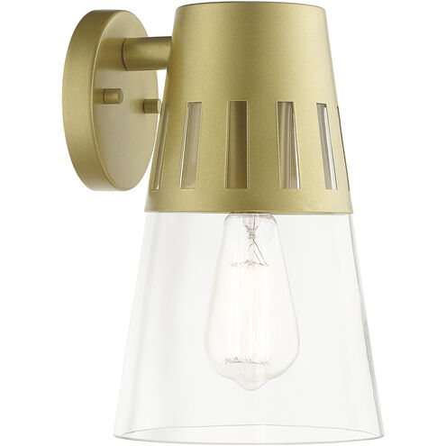 Covington 1 Light 11 inch Soft Gold Outdoor Wall Lantern, Medium