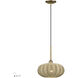 Summervine 1 Light 12 inch Antique Gold Leaf Pendant Ceiling Light