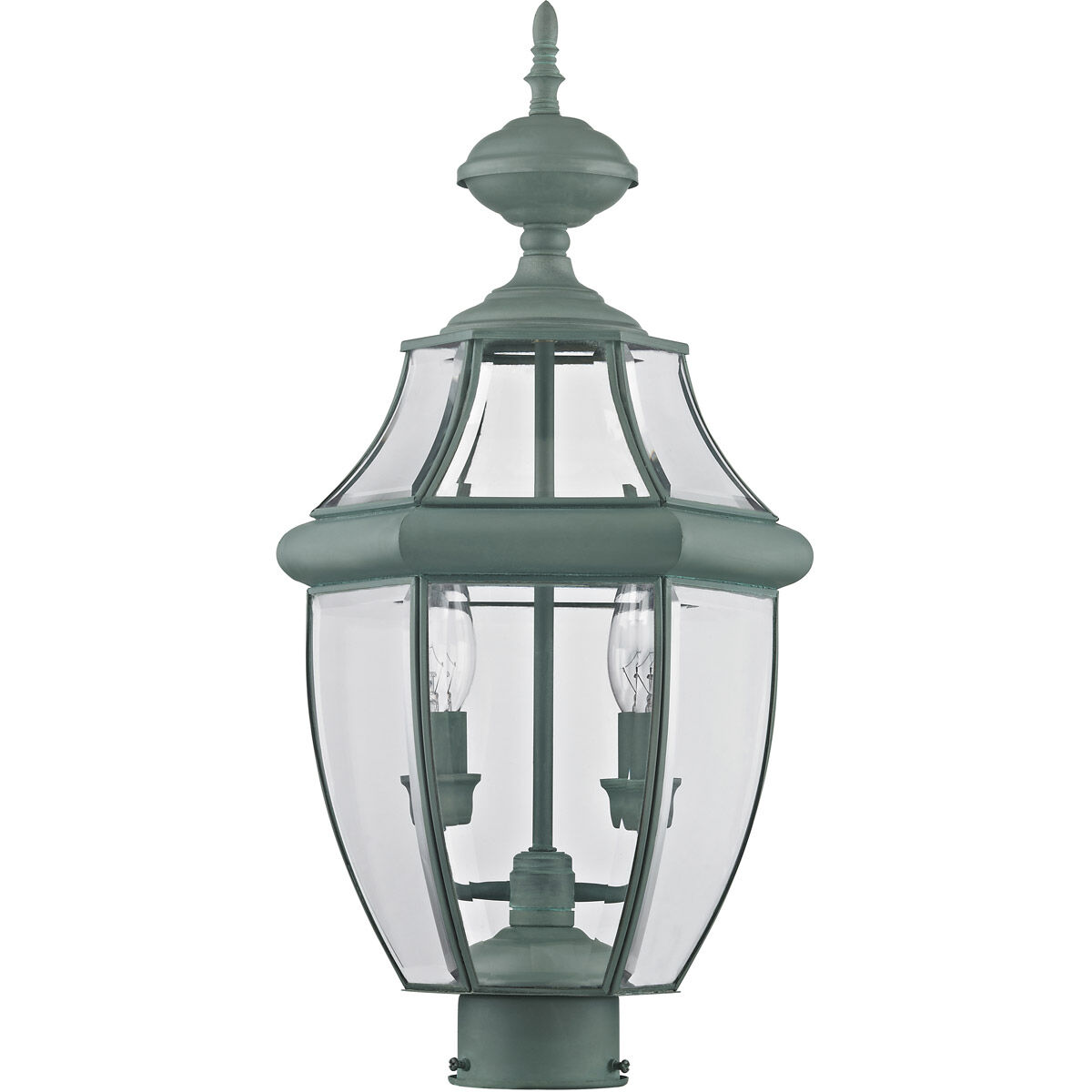Monterey 2 Light 22 inch Verdigris Outdoor Post Top Lantern