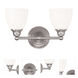 Somerville 2 Light 15 inch Brushed Nickel Vanity Sconce Wall Light