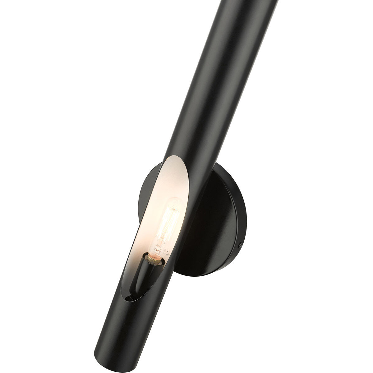 Acra 1 Light 5 inch Shiny Black ADA ADA Single Sconce Wall Light