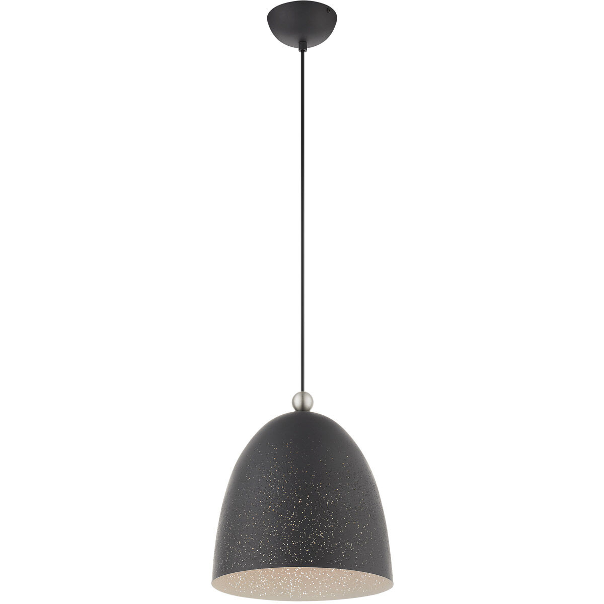 Arlington 1 Light 12 inch Scandinavian Gray with Brushed Nickel Accents Pendant Ceiling Light