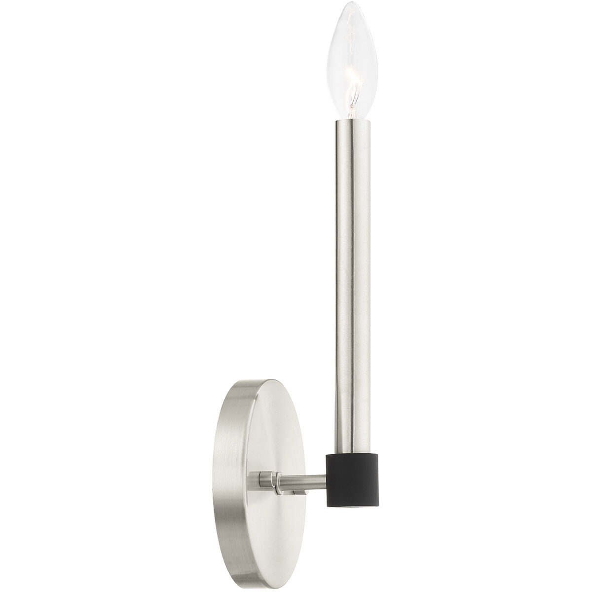 Karlstad 1 Light 5 inch Brushed Nickel with Satin Brass Accents ADA Sconce Wall Light