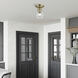 Montgomery 1 Light 5 inch Antique Brass Semi-Flush Ceiling Light, Petite
