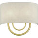 Stratton 2 Light 13 inch Soft Gold ADA Wall Sconce Wall Light